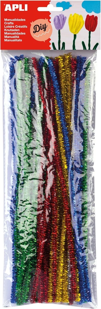 Limpiapipas colores brillantes 50Uuds Apli