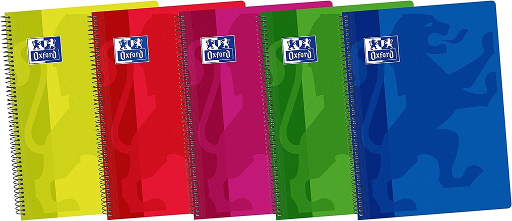 CUADERNO ESPIRAL 4X4 4º 90G 80H COLORES OXFOR