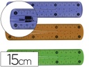 REGLA FLEXIBLE 15CM COLORES LIDERPAPEL