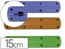 [RG10] Regla 15cm plastico flexible colores surtidos Liderpapel