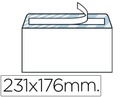 [SB14] Sobre 176x231mm sin ventana tira de silicona blanco Liderpapel