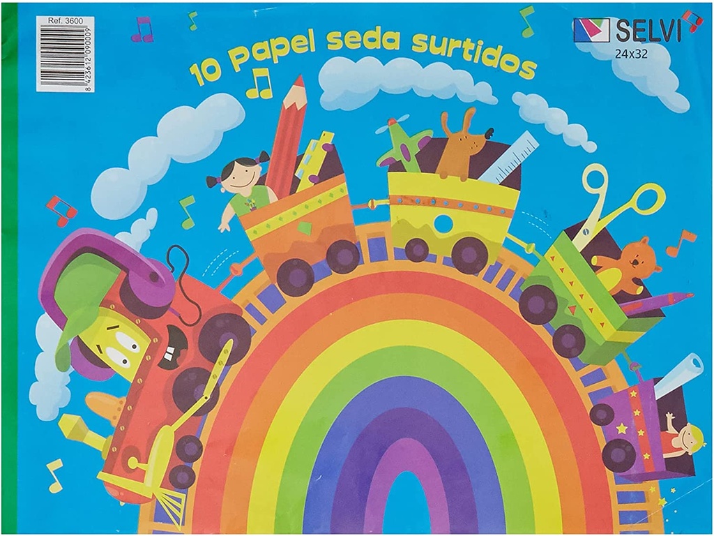 Bloc manualidades papel seda 10h colores surtidos Selvi