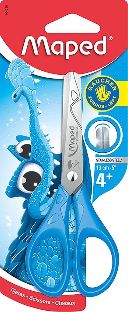 TIJERA ZURDOS 13CM-5" BLISTER MAPED