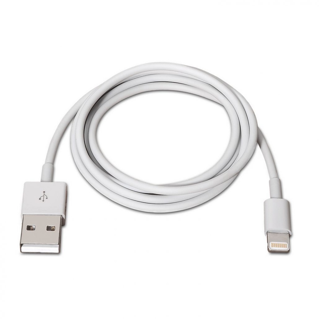 Cable USB A LIGHTNING 2.0m blanco Aisens