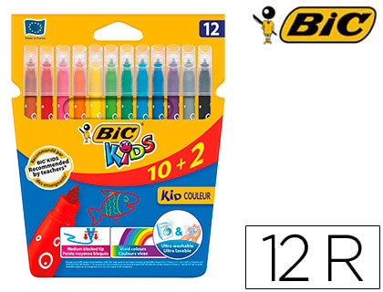 Rotulador Kids Couleur C/10+2 Colores surtidos Bic