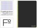 [BG02] Cuaderno espiral 4X4 Fº 60G 80H T/B con margen Liderpapel (NEGRO)