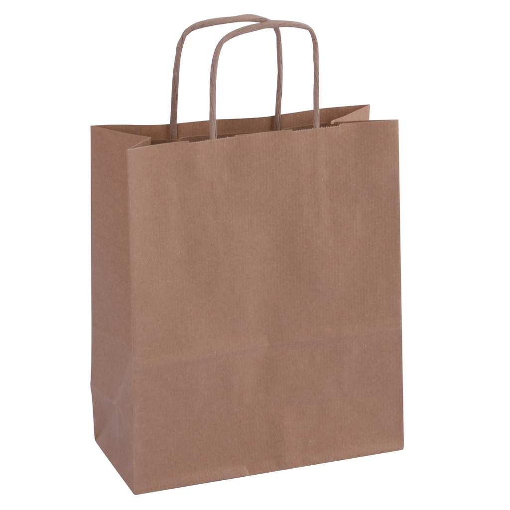 Bolsa asa Kraft 18x8x21cm 100gr roja Apli