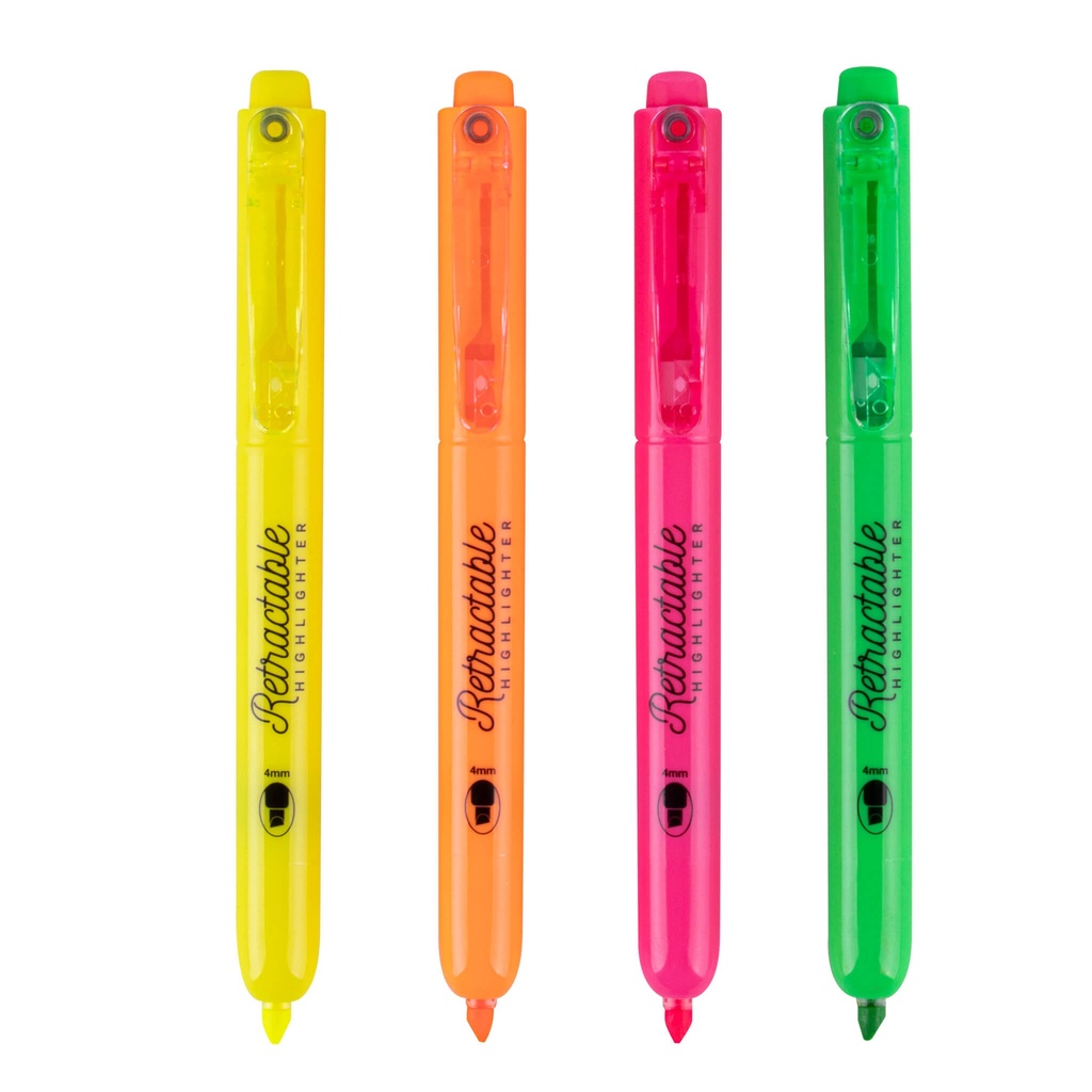 Marcadores Fluor Retráctil 4uds Apli