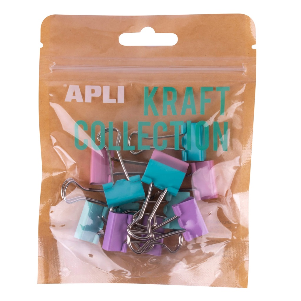 Pinzas pala colores surtidos 19mm 12uds Apli