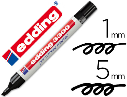 Marcador permanente punta biselada recargable 3300 Edding