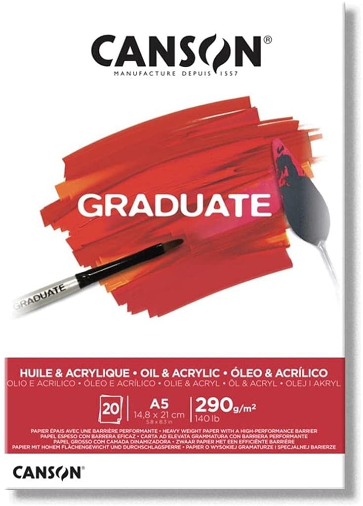 Bloc pintura A5 290g 20h Óleo & Acrílico Canson