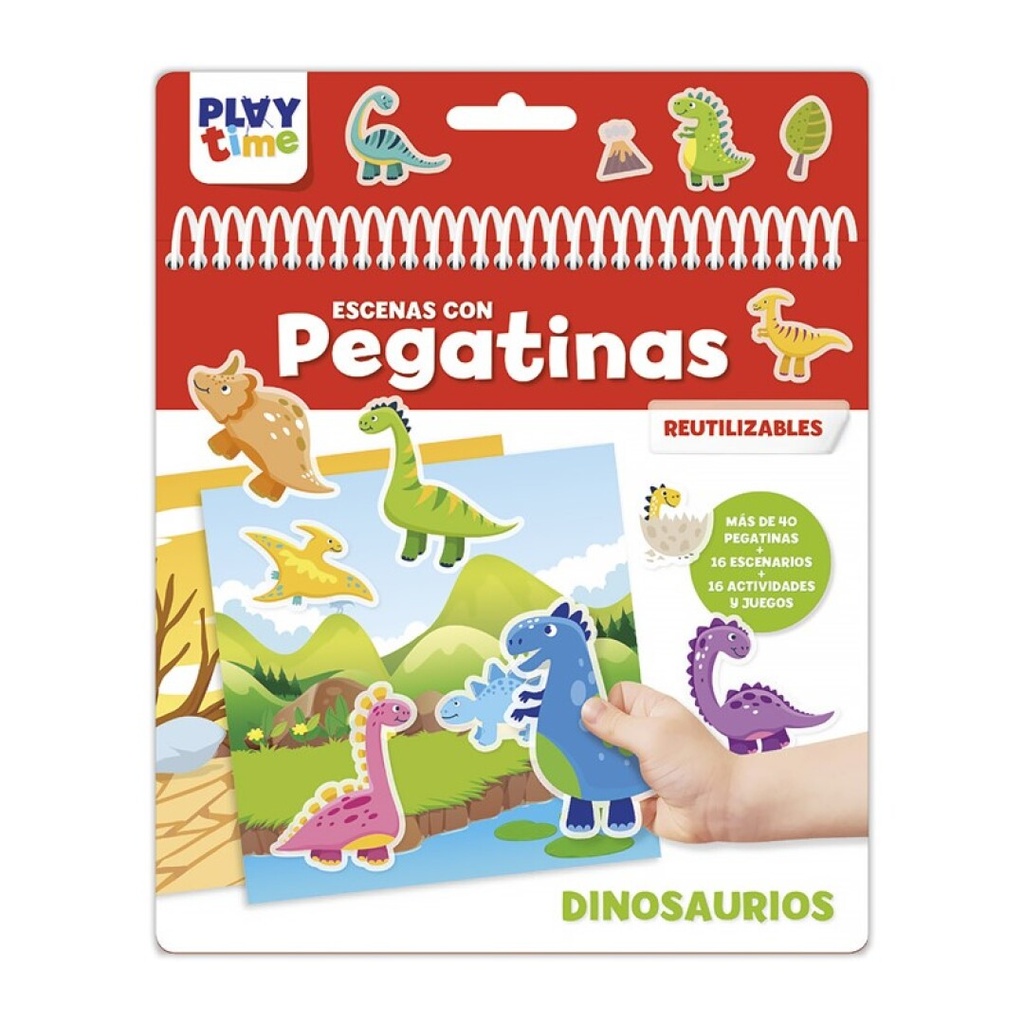 Escenas con pegatinas dinosaurios Playtime