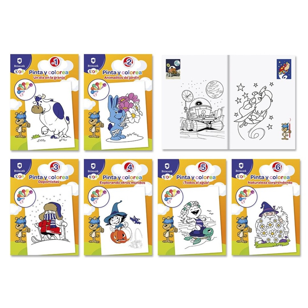 LIBRO EDUCATIVO C/PINTURAS COLOREAR