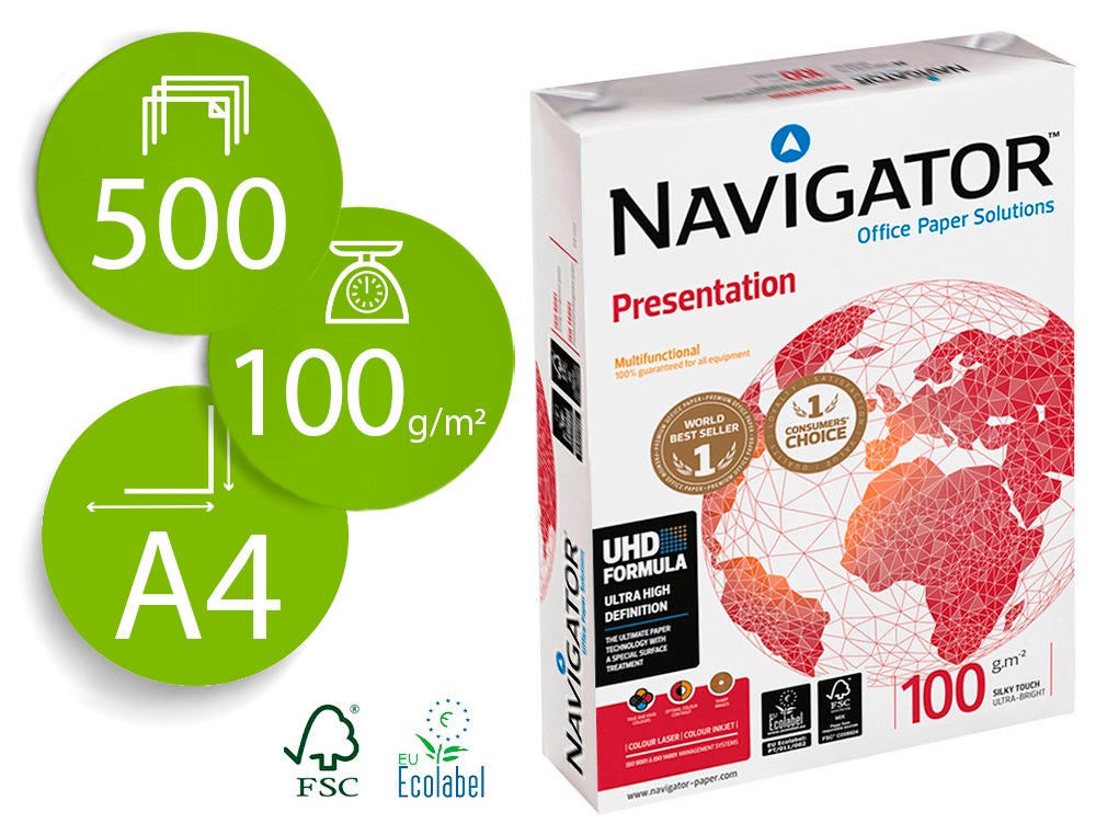 Papel A4 100g 500h Presentation Navigator