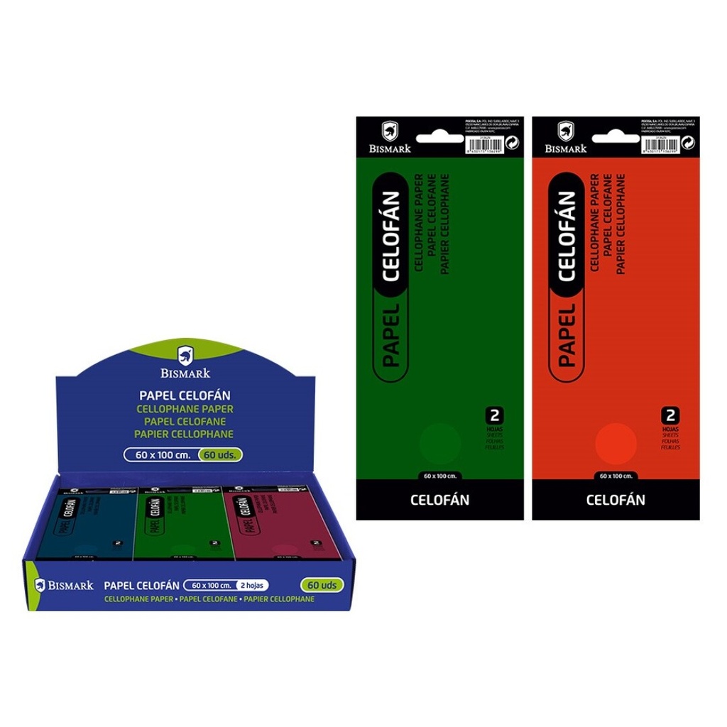 Papel celofan 2h Pampy colores surtidos Bismark