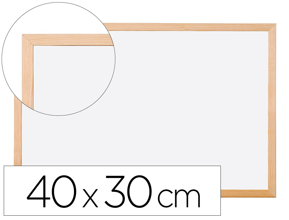 Pizarra blanca 40x30cm madera Q-connect