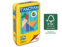 [124] Tangram de Madera FSC en caja de metal colores Cayro