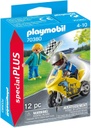 Chicos con moto de carreras Playmobil