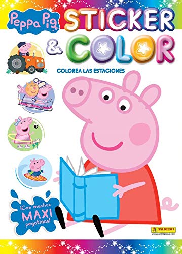 Peppa Pig colorea las estaciones. Sticker & color
