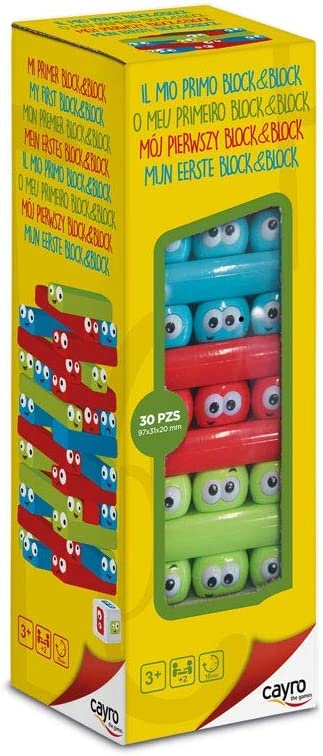 Juego de Bloques de Colores para Apilar y Encajar, Desarrollo de Habilidades Cognitivas y Motoras Finas - Juguetes para Bebés y Niños Pequeños Cayro +3a