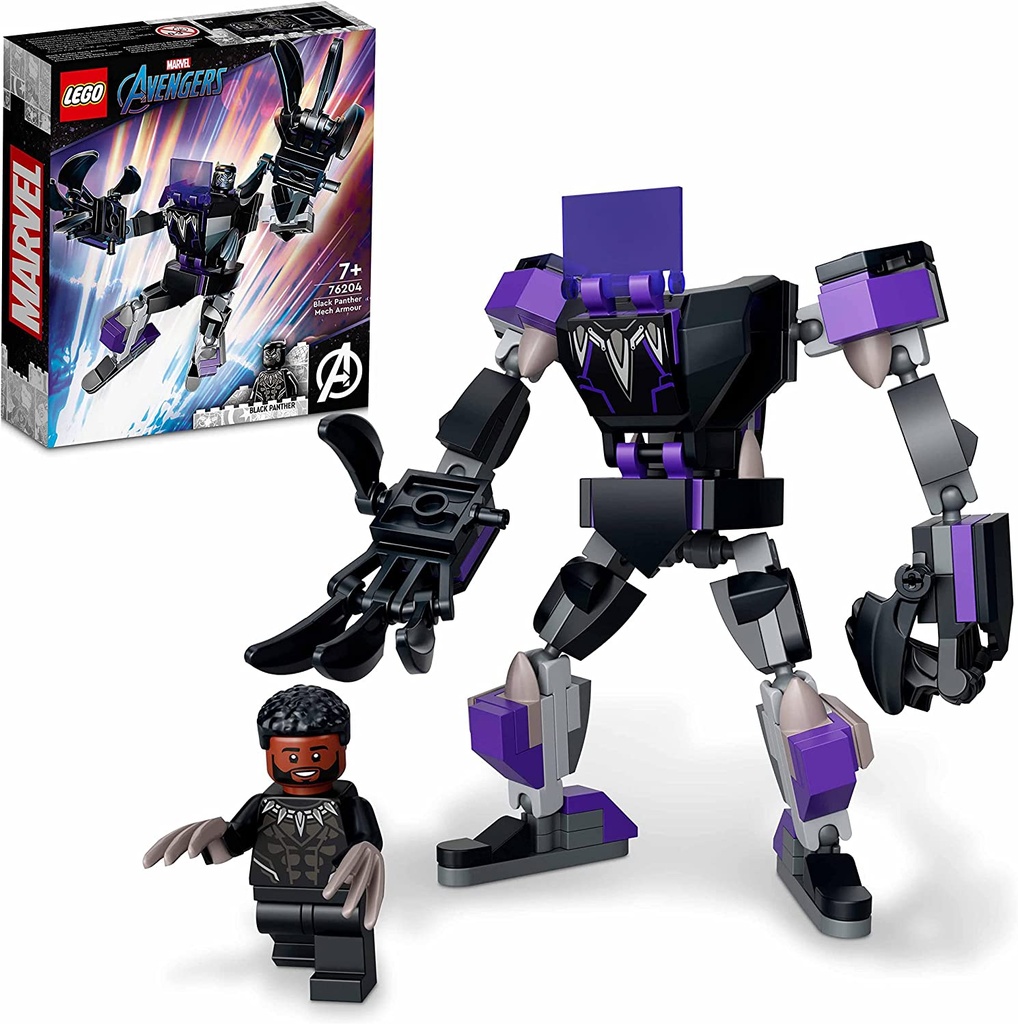 Marvel Armadura Robótica de Black Panther Lego +7