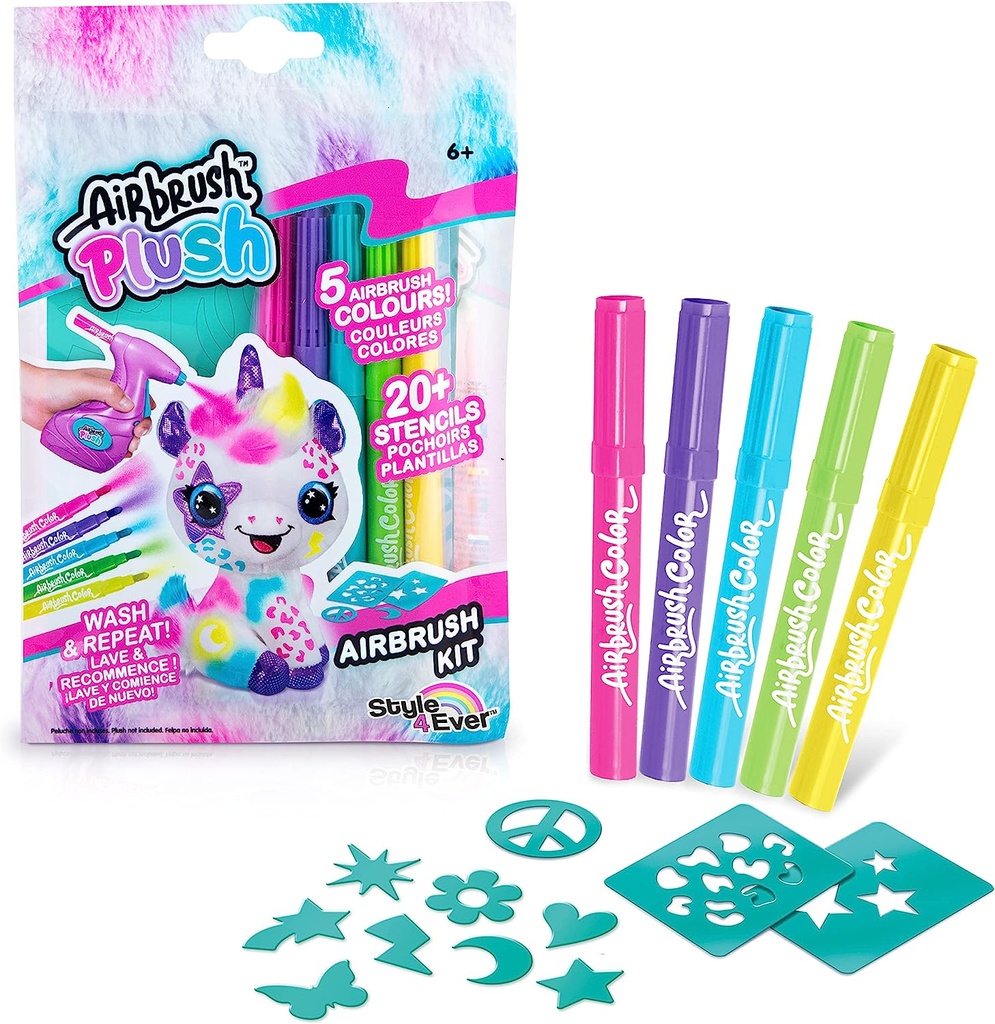 Colorea tu Unicornio Refill Markers (recambios rotuladores) Airbrush Plus Mascota