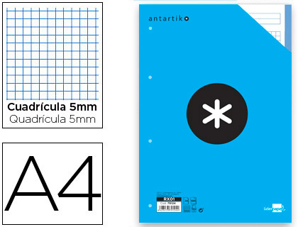 Recambio 5x5 A4 90G 100H 5B 4T Antartik