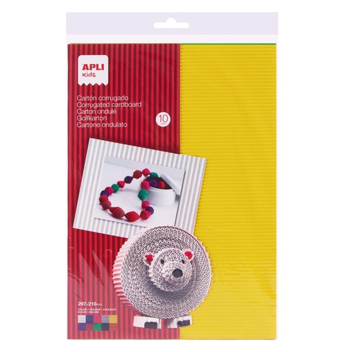 [13826] Carton corrugado A4 10h colores surtidos Apli