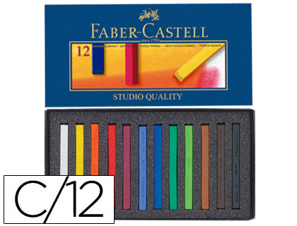 [12 83 12] Tizas pastel 12uds colores surtidos Faber Castell