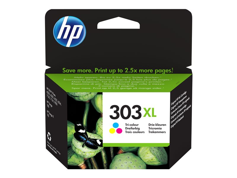 [T6N03AE#ABE] TINTA HP 303XL TRICOLOR ORIGINAL T6N03AE
