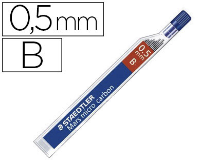 [250 05-B] Minas grafito 0.5mm B 12uds Staedtler