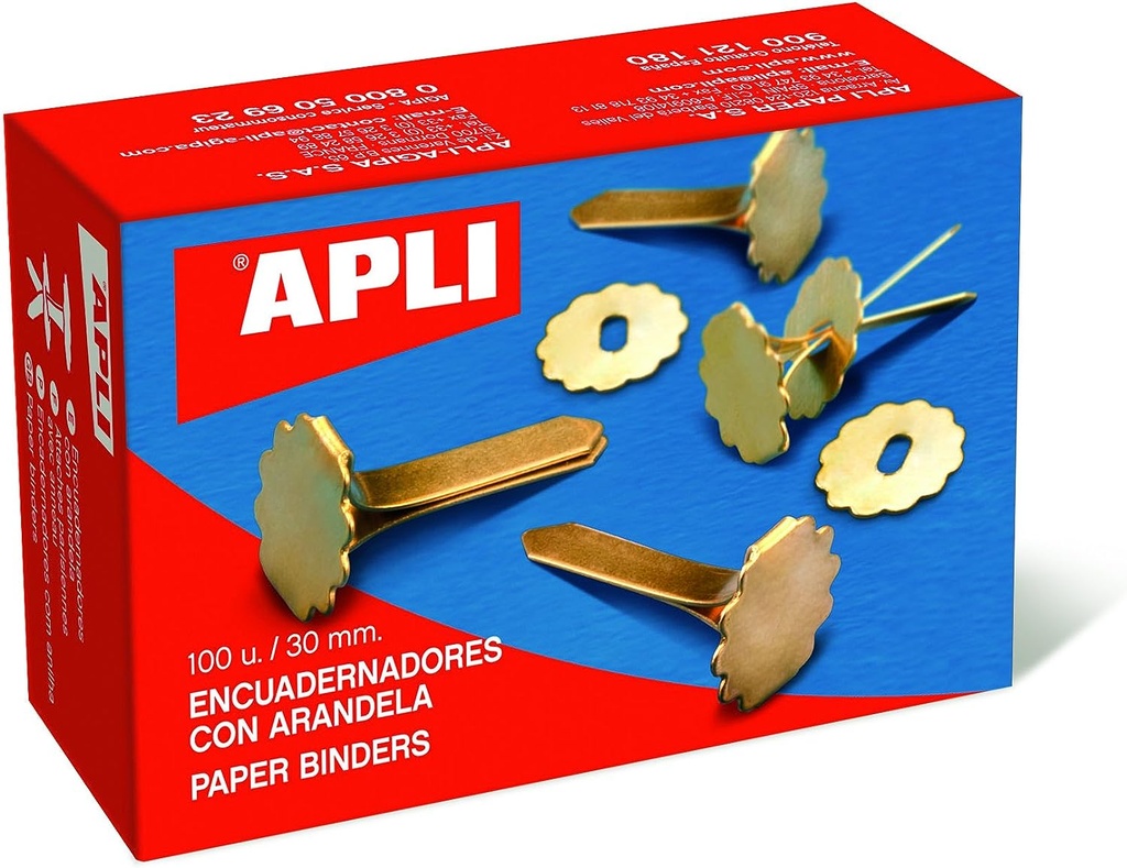 [12285] Encuadernador metalico 18mm arandela 100u. Apli