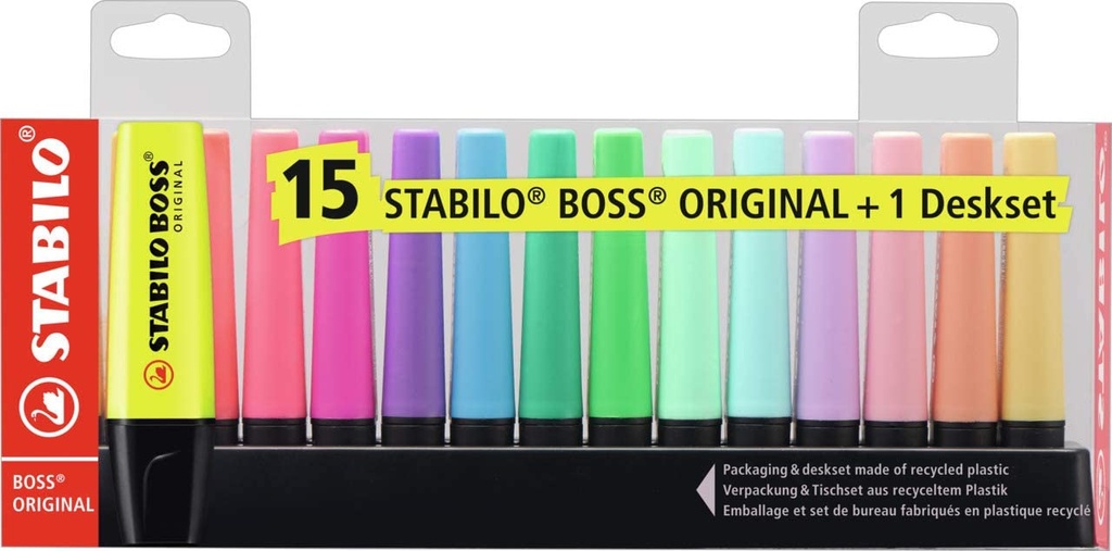 [7015-01-5] ROTULADORES STABILO BOSS 70 15UDS BLISTER