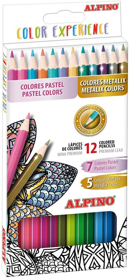 [AL000246] Lapices colores 7 pastel + 5 metalic Alpino