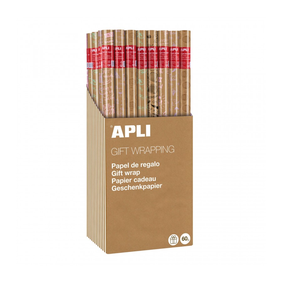 [18911] PAPEL REGALO 2MX70CM KRAFT APLI