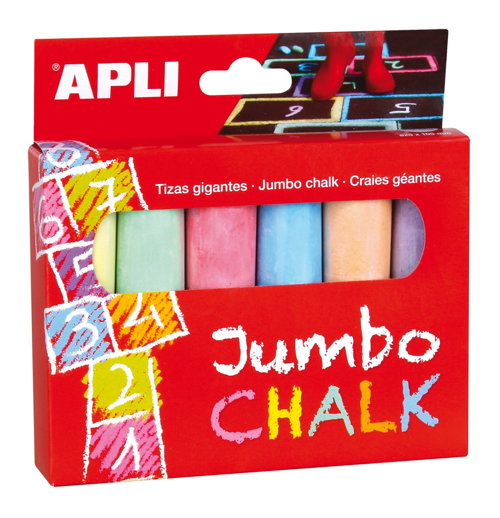 [14367] Tizas jumbo colores surtidos 6uds Apli