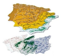 [250] Plantilla mapa España plastico pequeña 3uds Faibo