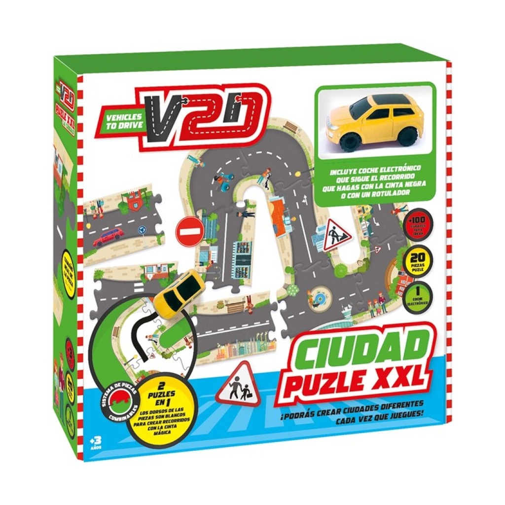 [V2D003] Puzzle XXL infinito - La Ciudad (con coche) Imagiland