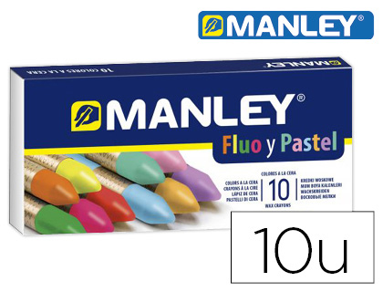 [MNC00044] Ceras 10uds fluor y pastel Manley
