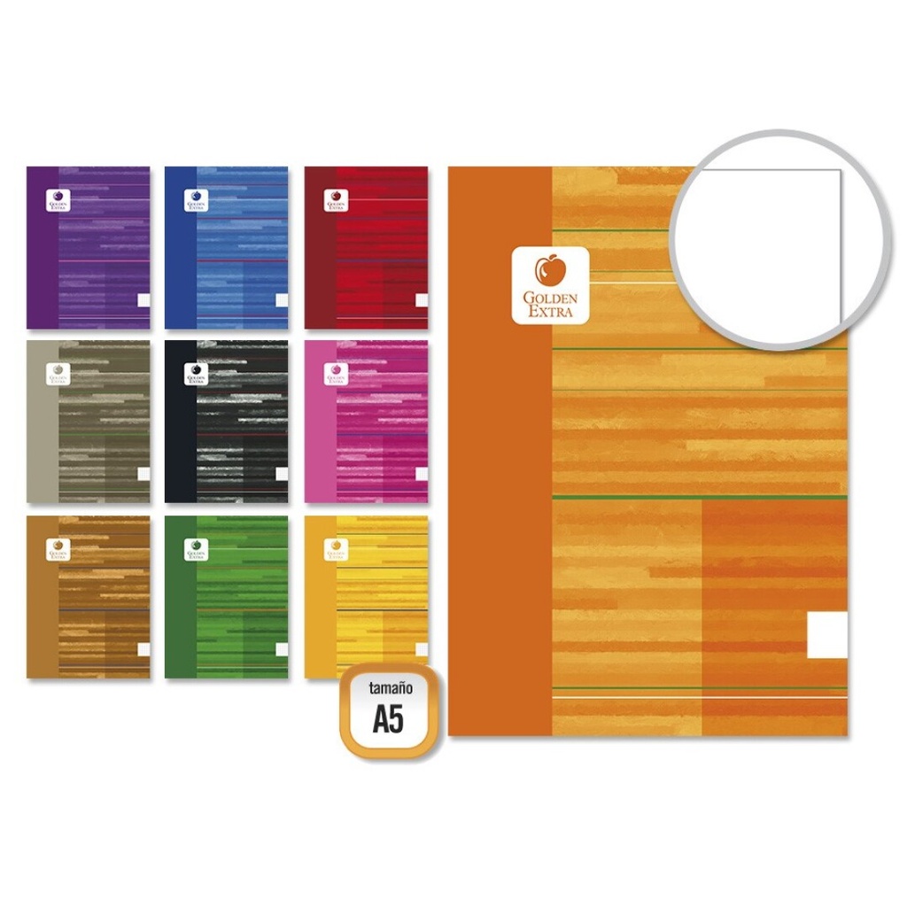 [324802] Libreta lisa A5 90g 45h Golden