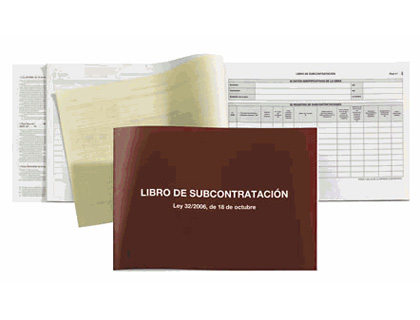 [MR5089] Libro subcontratacion folio natural 10h 56g autocopiativas MR
