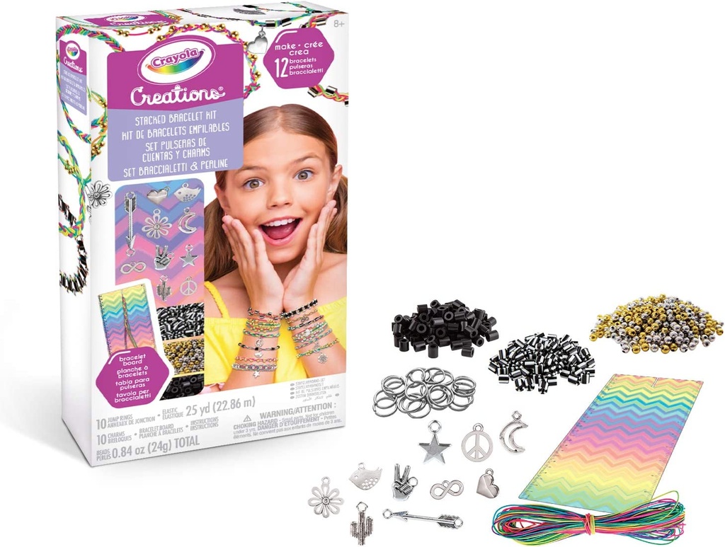 [04-1046] Pulseras de cuentas y charms set Multicolor Crayola +8