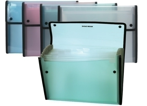 [KBA4-12-00] Carpeta clasificador fuelle 12 departamentos colores surtidos Databank