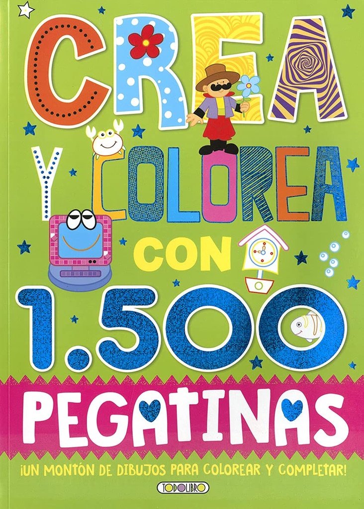 [9788418565397] Crea y colorea con 1500 pegatinas