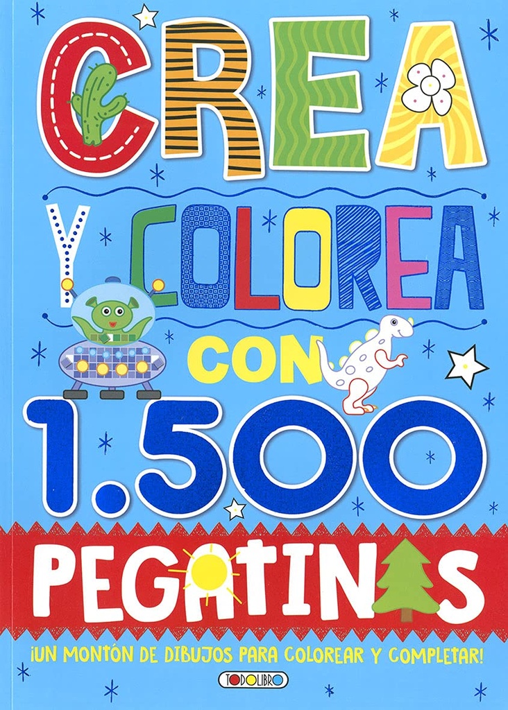 [9788418565380] Crea y colorea con 1500 pegatinas