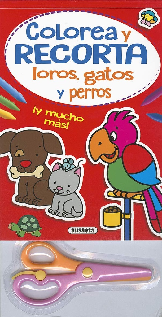 [9788467743449] Colorea y recorta - Loros, gatos y perros