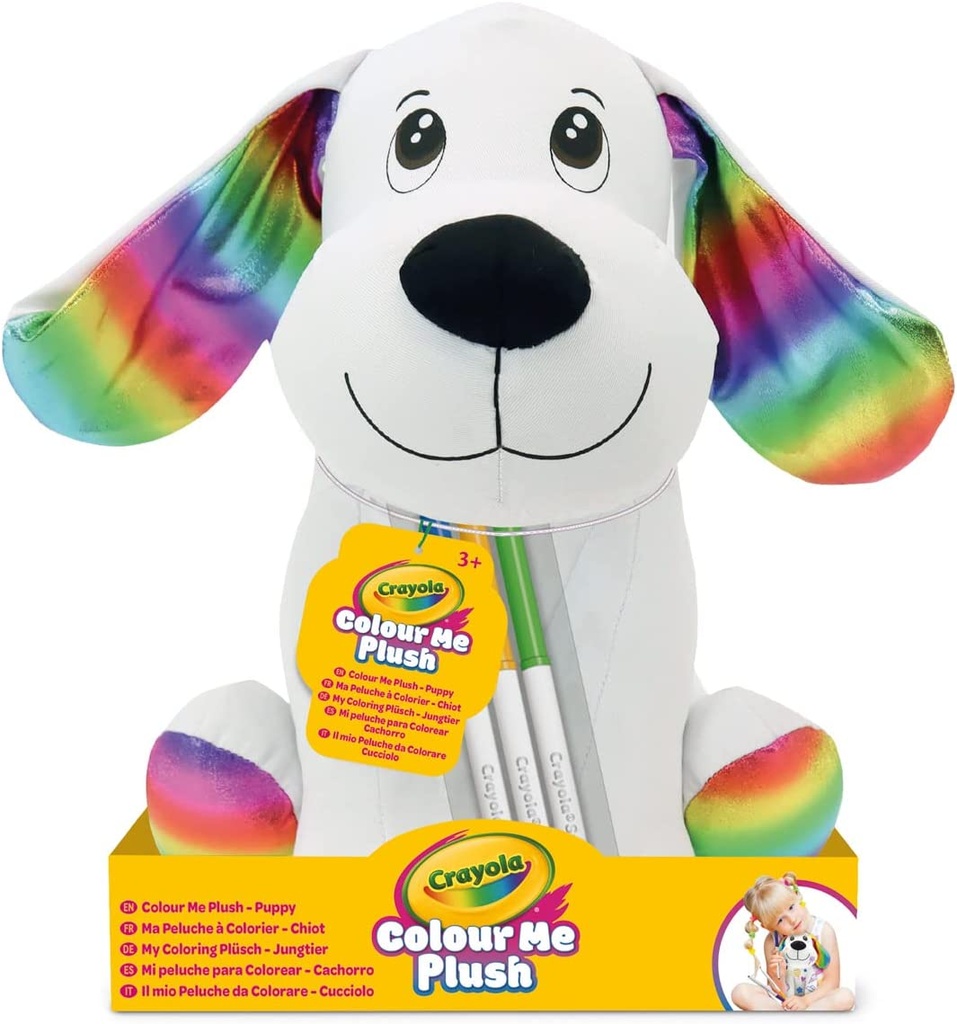 [2017707] Colorea tu Peluche con 3 rotuladores Cachorro Crayola +3