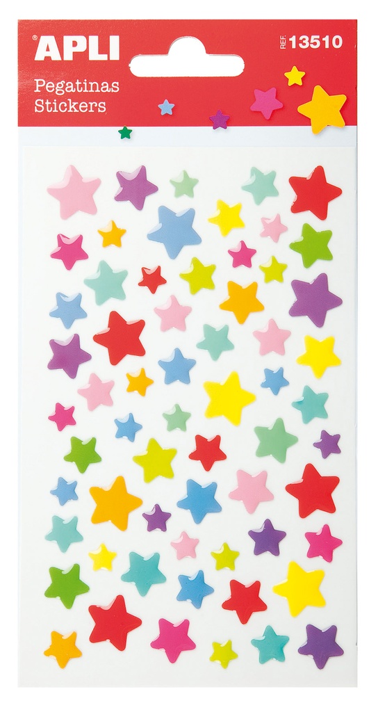 [13510] Pegatinas Estrellas Color 1h Apli
