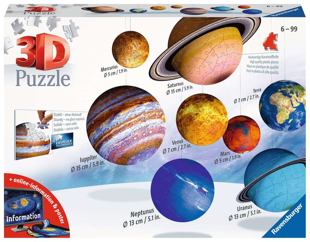 [4005556116683] El Sistema Planetario Puzzle 3D +8