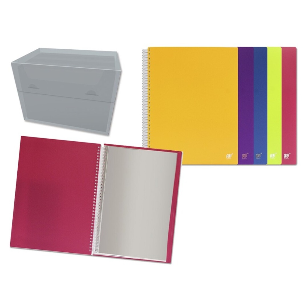 [323975] Carpeta espiral 30 fundas pp colores surtidos